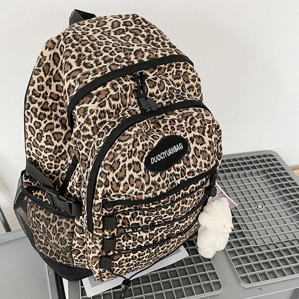 Backpack for for commuting to work or large stylish for both men and leopard Christmas gift [Tokohana] women, school, lightweight, A4, capacity,