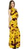 Bimba Women Yellow Long Maxi Dress Chic Style Rayon Sleeveless Spring Day