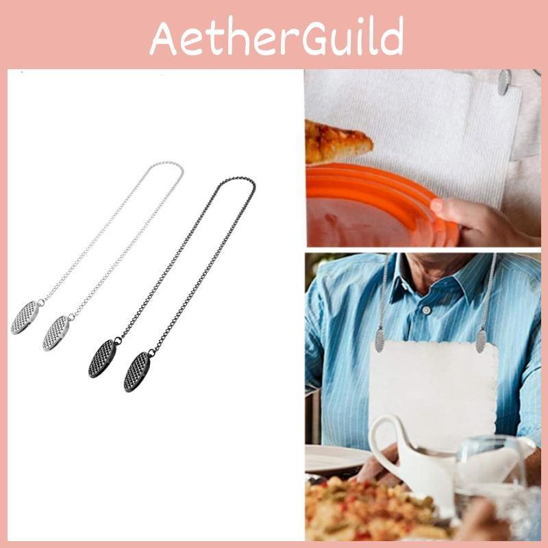 Napkin Holder Chain Clips Chain Flexible Lanyard Neck Strap Children Seniors