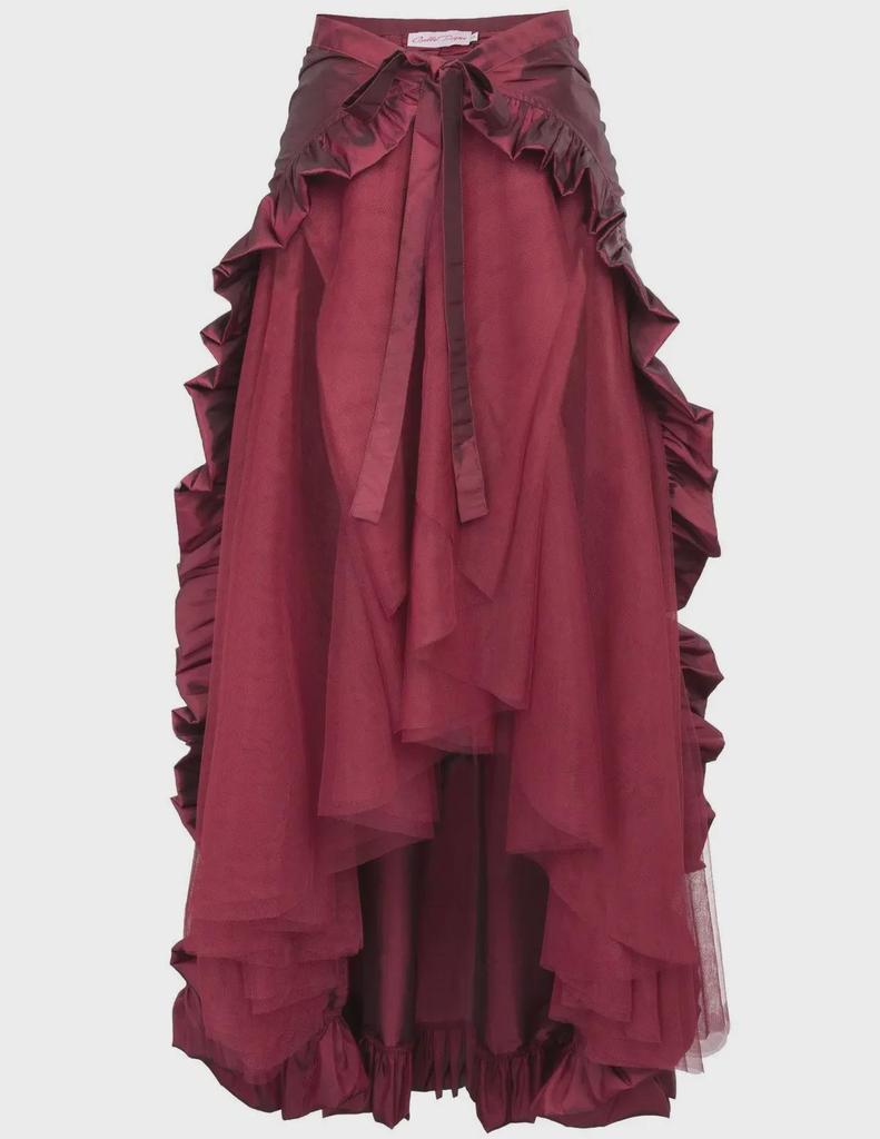 2025 Damen Retro Gothic Unregelmäßiger Bauchnabelfreier Tanzrock, Übergröße