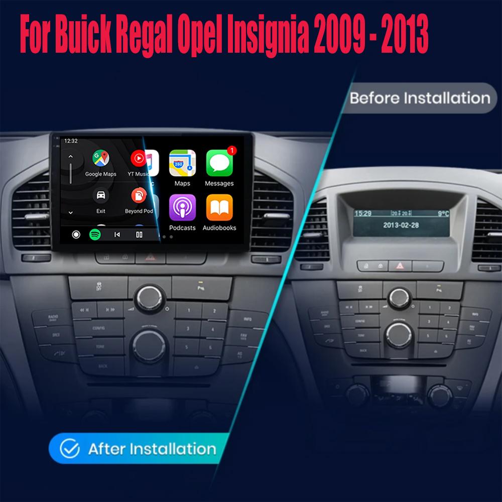 Car Radio Android 14 Carplay WIFI+4G For Buick Regal Opel Insignia 2009 2010 2011 2012 2013 Multimidia Player GPS Navi Stereo BT