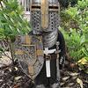 Garden Statue Knight Dwarf Guard Armor Miniature Knights Sculpture for Home Garden Decor