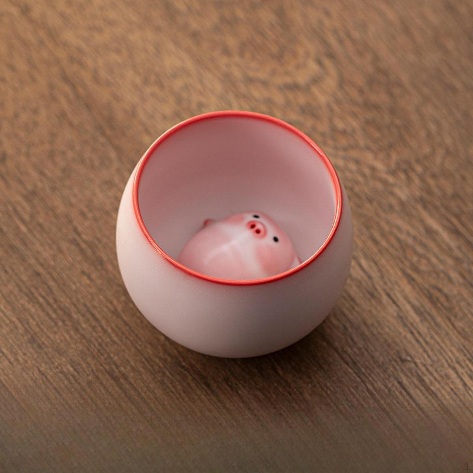 

Керамическая чайная чашка, Чашка для чая Кунг-фу с питомцем, Традиционная, Портативная, Статуэтка-миниатюра в виде поросенка 170 ml