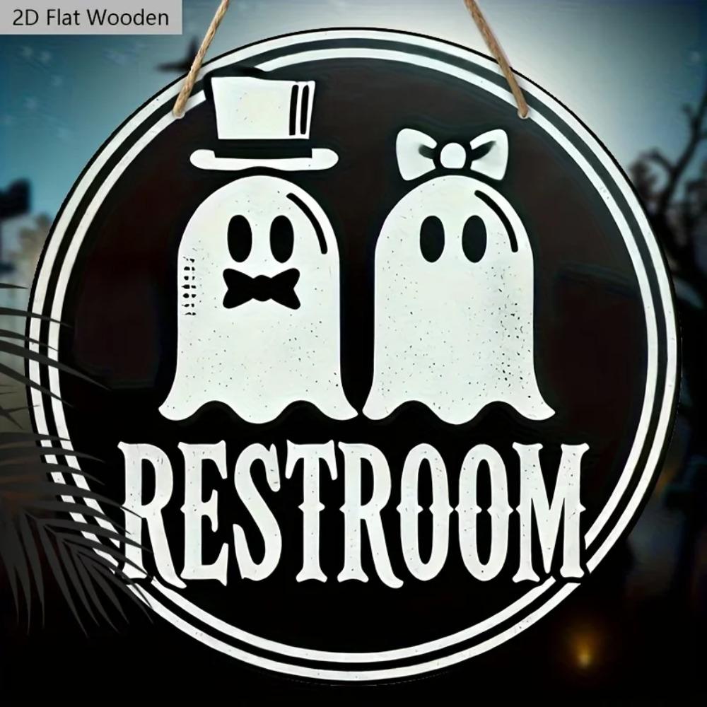 Ghost Couple Metal Sign In D Flat Halloween Door Wall Decor