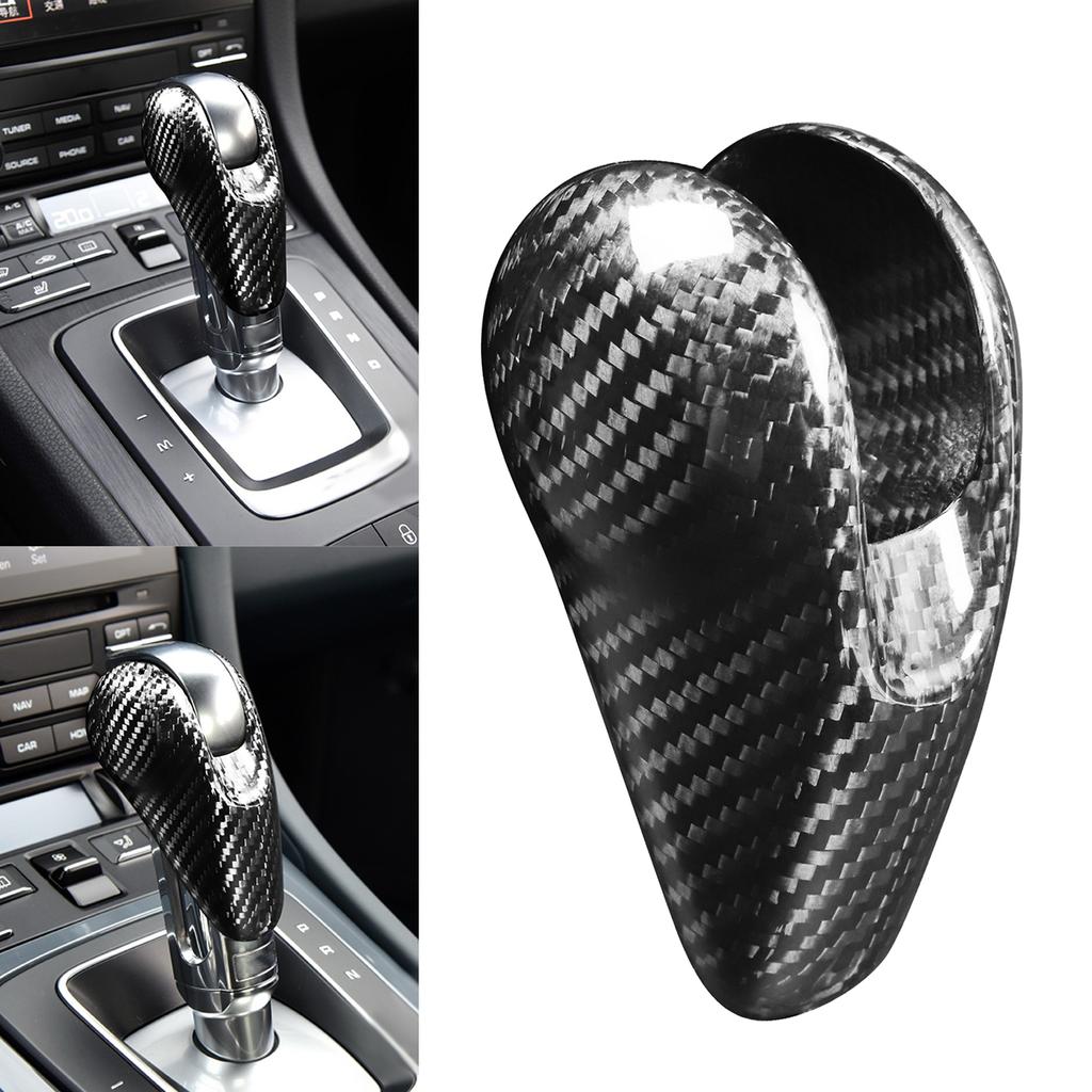 Gear Shift Knob Head Trim Cover Carbon Fiber Decor Fit for Porsche 911 Panamera BOXSTER 718