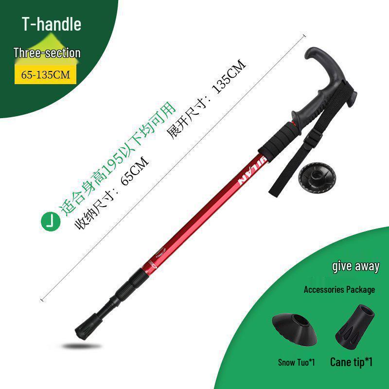 Telescopic Folding Multi-functional Hiking Poles for Men, Women, and Children - Self-defense and Mountain Climbing Walking Sticks by Chun Chu.
