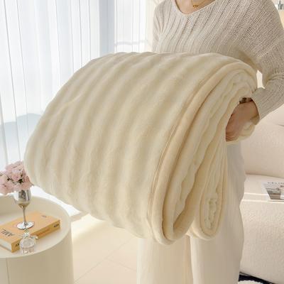 Solid Color Silky Milk Velvet Blanket Queen Size Spring Autumn Double Sided Plush Blanket Smooth Soft Throw Blanket for Sofa Bed