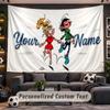 Gaston Lagaffe Personalized Tapestry Support Custom Name, Wall Art Home Decoration