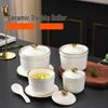 Jingzhou Ceramic Double-Boiler Stew Pots and Bowls