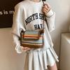 Fashionable Personalized Straw Tote Bag For Women Stylish Casual Mini Square Purse In Khaki Beige Pink Blue Colors