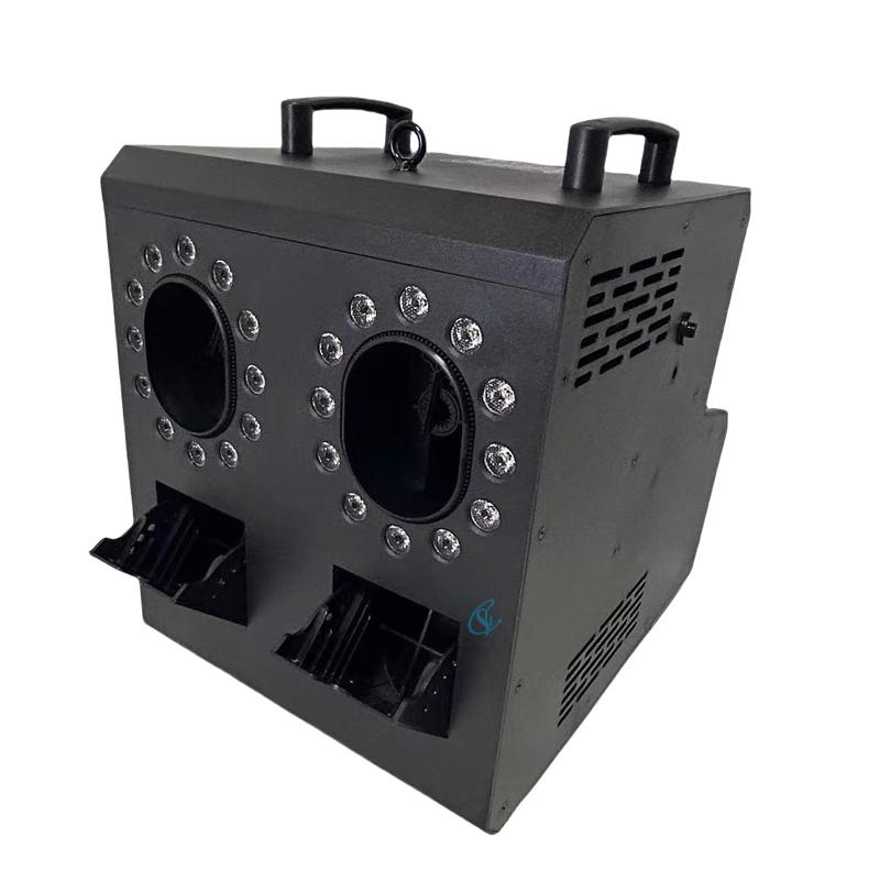 Remote Control 1500w LED RGB 2 Holes Portable Bubble Smoke Machine Fog Bubble Machine For Stage Disco Party