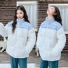 Giacca imbottita in piuma stile Xiaoxiangfeng per donna Inverno Nuova Giacca spessa imbottita in cotone per persone basse