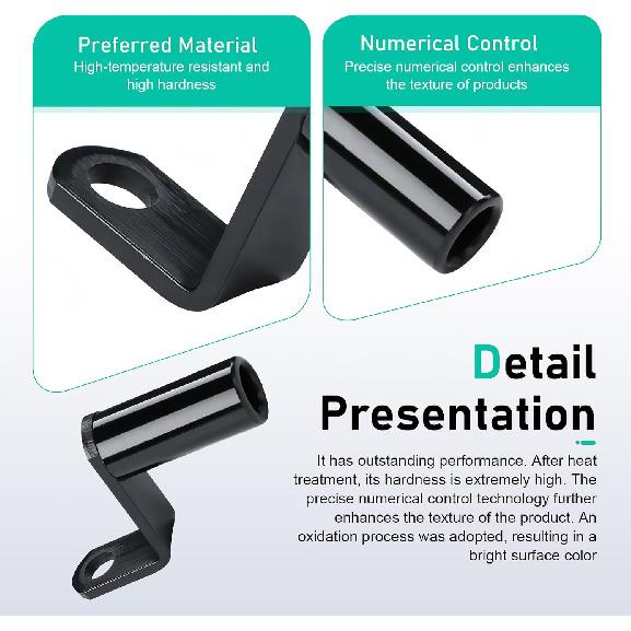 1 PC Motorcycle Conversion Bracket, Aluminum Alloy Motorcycle Mirror Mount Extension Bar, Stable Durable Handlebar Extender Bracket, Universal for