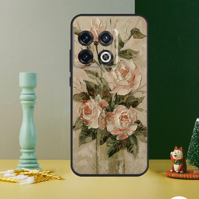 Oil Painting Flowers Case For OnePlus Nord CE 4 2 3 Lite N20 N30 9 10 Pro 8T 9RT 10T 10R 12R 13R 11 12 13 Cover