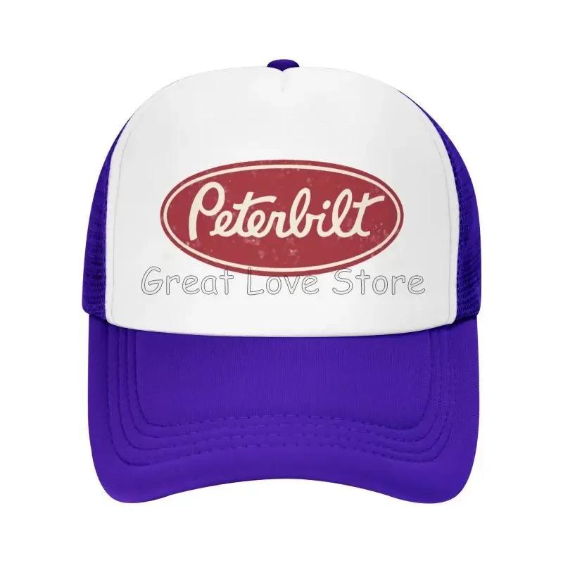 Peterbilt Truck Racing Men Mesh Baseball Caps Unisex Hip Hop Adjustable Snapback Hat Women Summer Casual Sun Hats