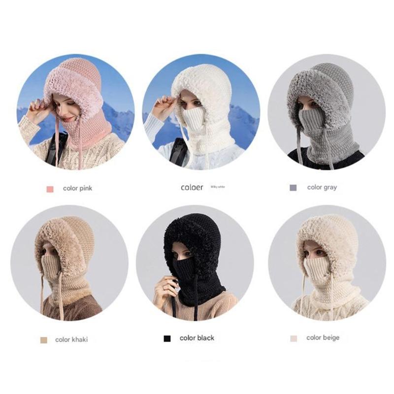 Multifunctional Knitted Hat – Winter Windproof Warm Hat Scarf Mask Triple-Function Design