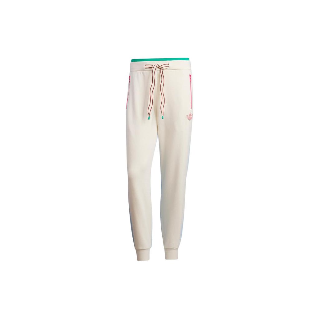 Adidas Originals X Melting Sadness CNY Edition Rabbit Year Logo Spliced Color-Block Joggers Unisex Bottoms White HY7258