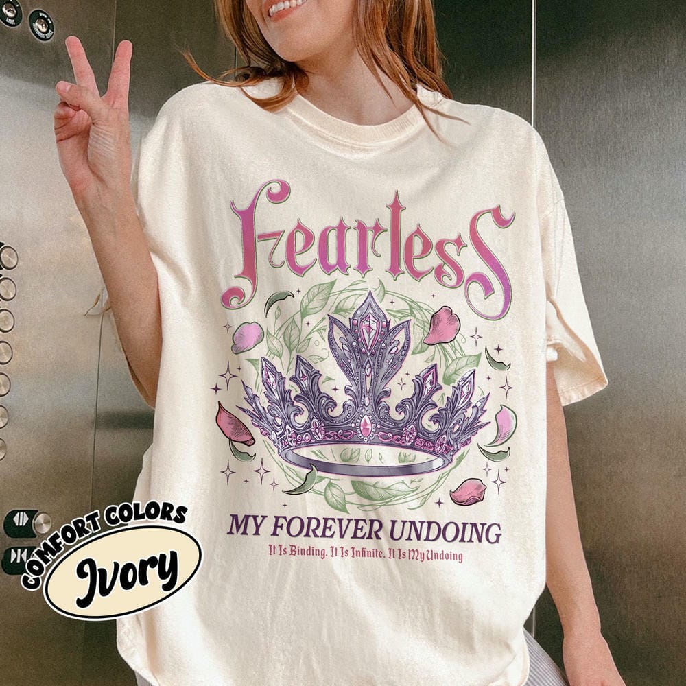 Dámské ležérní nebojácné knižní pohodlné unisex tričko inspirované Lauren Roberts Fantasy Powerless Book Vtipné outfitové tričko Streetwear