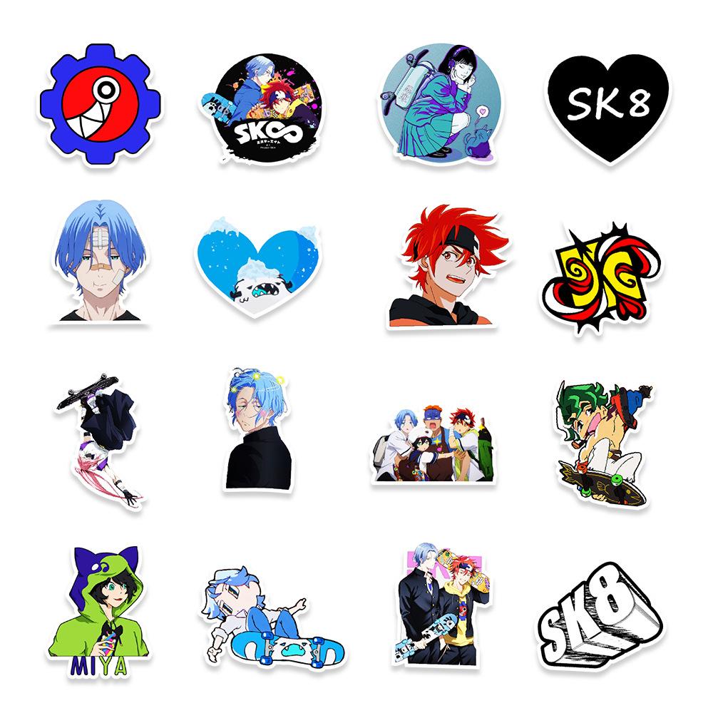 50 SK8 Graffiti Stickers Balance Bike Bike Mobile Phone Kettle Decoration Stickers
