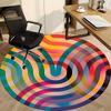 1pc Colorful Swirl Pattern Chair Carpet for Office Non-Slip, Machine Washable Rug for Office, Room - Holiday Decor, Machine Made yy251016053