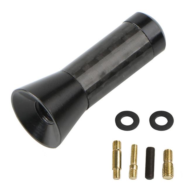 Car Roof Antenna Carbon Fiber 3.5/8/12cm Radio Aerial Antenna Radio FM/AM Metal Receiving Antennas Short Stubby Mast Antenna
