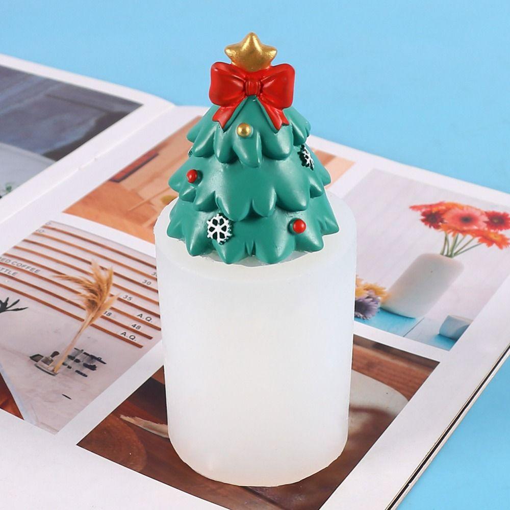 DIY Candle Mould Silicone Soap Mold Gypsum Christmas Tree Candle Mold  Candle Making