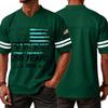 Men’s Casual V Neck Short Sleeve Jersey Style T Shirt with 250 Years Independence Day Print Athletic Fit Comfortable Top