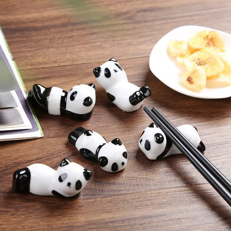 Cute Ceramic Panda Chopstick Rest