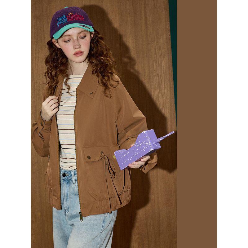 Coolhut American vintage Loose All-Match Short Coat 2025 Autumn Women's Outerwear