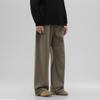 Men's Heavyweight 100% Cotton Washed Relaxed Fit Straight Leg Pants