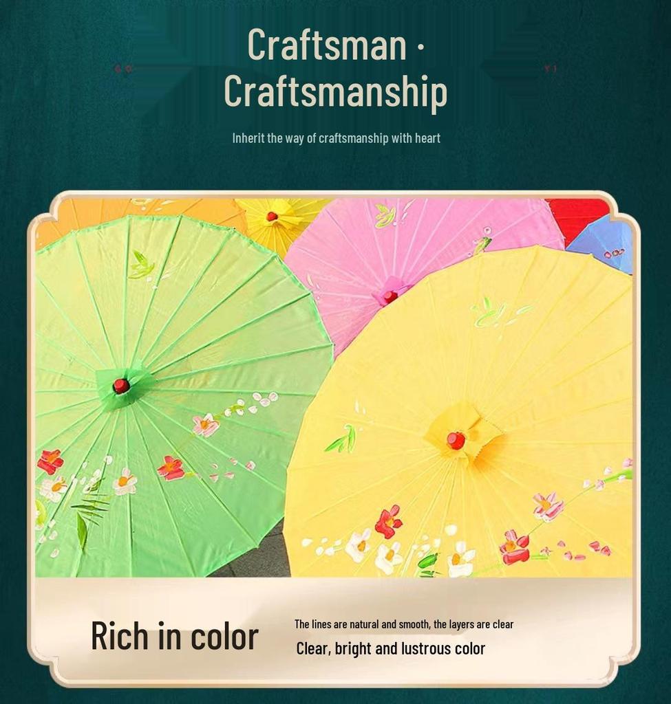 Ancient Style Waterproof Oil-Paper Umbrella: Retro Dance, National Style, Outdoor and Scenic Performance