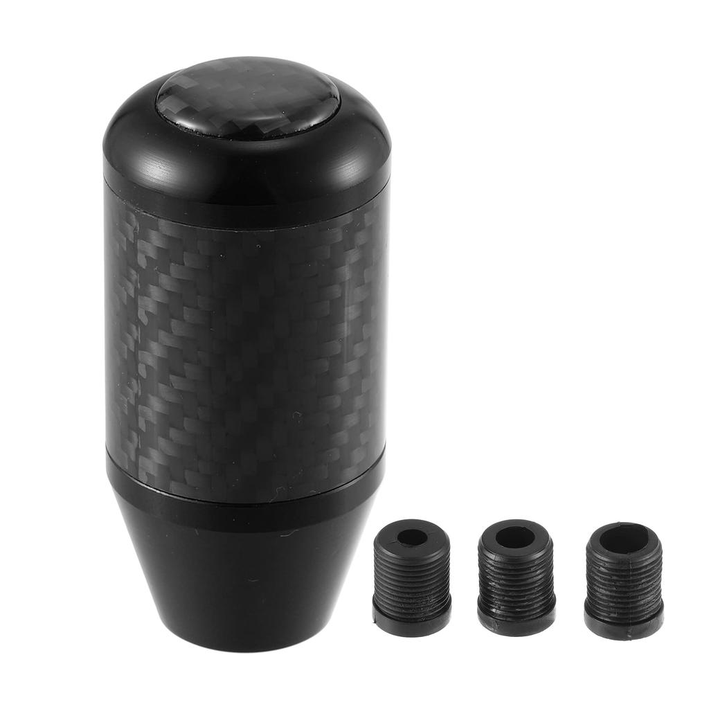 uxcell Automatic Universal Manual Gear Stick Shift Knob Transmission Gear Lever Stick Shifter Handle Carbon Fiber Pattern Black