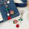 Handmade Beaded Phone Chain Camera Bag Charm Christmas Themed Pendant Keychain Stylish Women Backpack Decoration