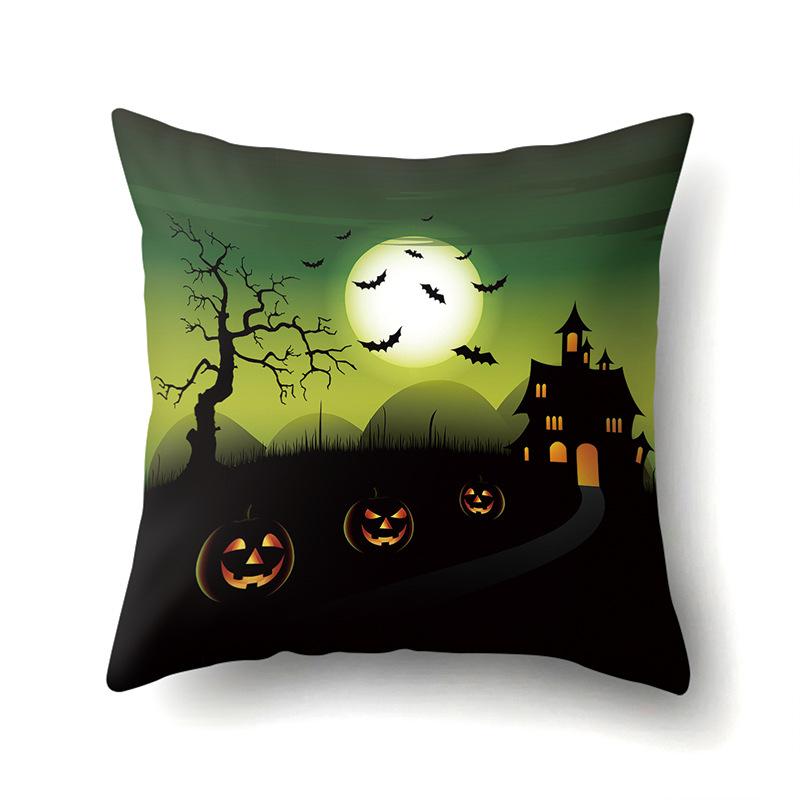 Halloween Pillowcase Car Waist Pillow Pumpkin Sofa Cushion Cover Office Home Living Room Pillowcase