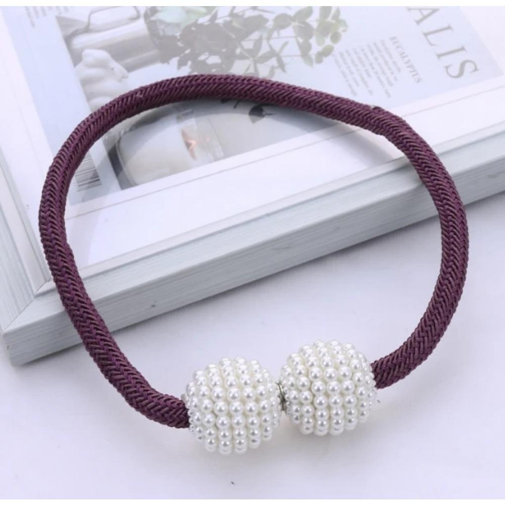 2pcs Pearl Magnetic Curtain Clip Curtain Holders Tie Back Buckle Clips Hanging Ball Buckle Tie Back Curtain Decor Accessories