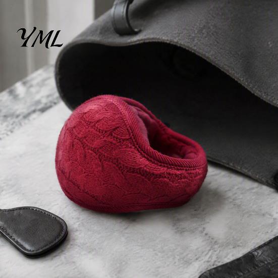 Adjustable Fuzzy Earmuffs Winter Ear Muffs for Women Men, Foldable with Thickened Cozy Protectors Plush Lining, Soft Knit Thermal Warmers Outdoor