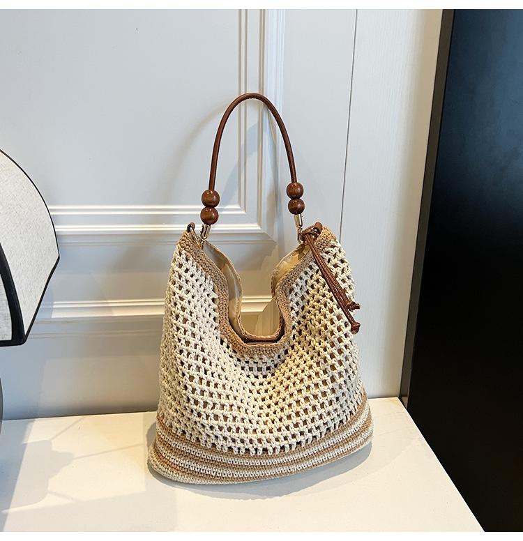 

Вместительная сумка-хобо женская новая универсальная на плечо, сумка-мессенджер, летняя портативная сумка-тоут