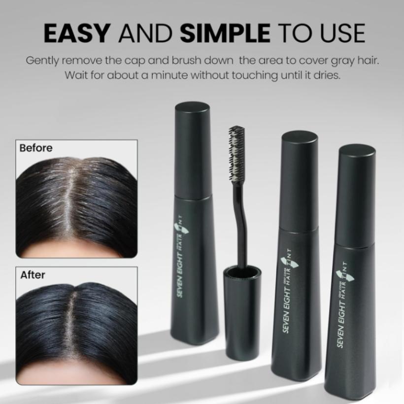 Dongsung Seven Eight Gray Hair Cover Tint 15ml Hair Mascara Quick Hairline Touch-Up (Dark Brown / Light Brown / Natural Black)