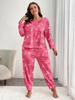 Pigiama da Donna a Manica Lunga e Pantaloni Lunghi, Stile Europeo e Americano, Primavera Autunno, Taglie Forti, Loungewear Adatto per l'Uso all'Aperto