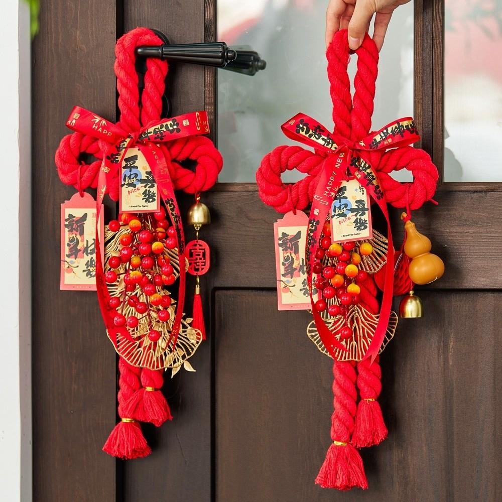 Traditional Handcrafted New Year Decoration Lucky Charm Hanging Design Swastika Knot Pendant DIY Spring Festival Decorations