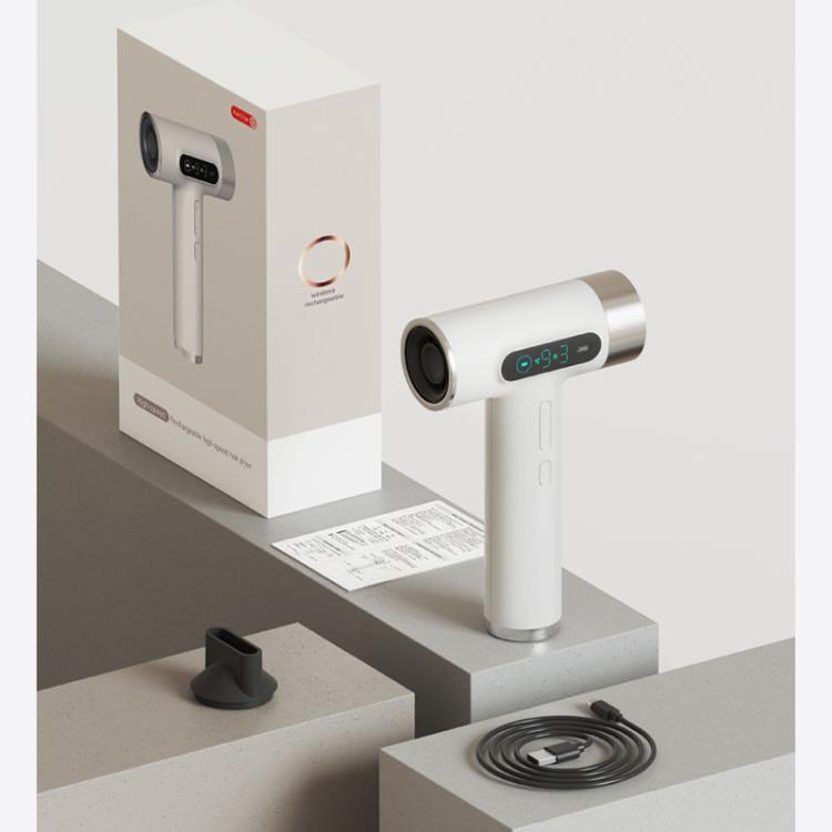 Cordless High-Speed Hair Dryer 100,000 RPM Motor, USB-C Fast Charging & 15600mAh Built-In Battery