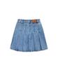 Yale Denim Pleated Skirt_Light Blue
