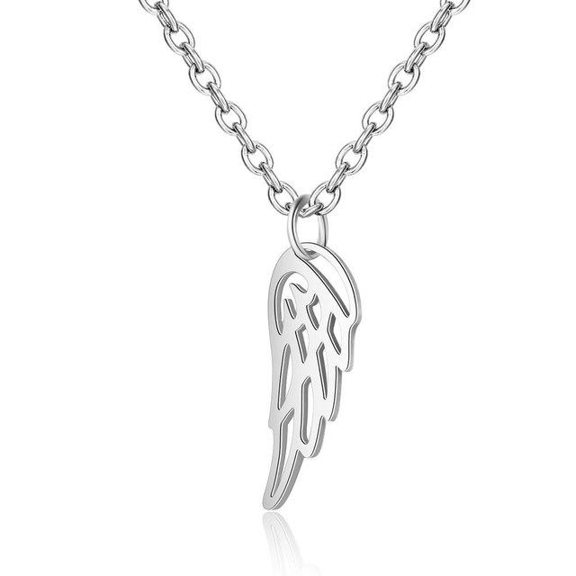 Dooyio Stainless Steel Angel Wings Pendant Female Fashion Jewelry Free Flying Necklace Clavicle Chains Party Gifts