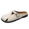 French Bag Head Half Slippers Women's Outer Wear 2025 Summer New Flat-bottomed Cool Slippers Lazy One Pedal Mueller Shoes