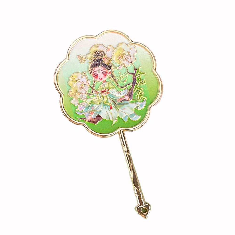 Emboss Cosmetic Mirror Portable Makeup Mirror Souvenir Chinese-style Handheld Mirror  Makeup