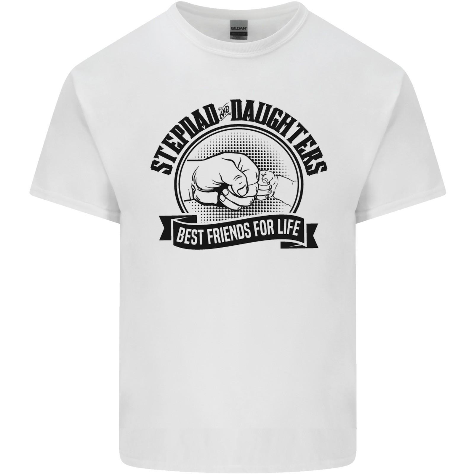 Stepdad & Daughters Friends Fathers Day Mens Light Cotton T-Shirt 3XL