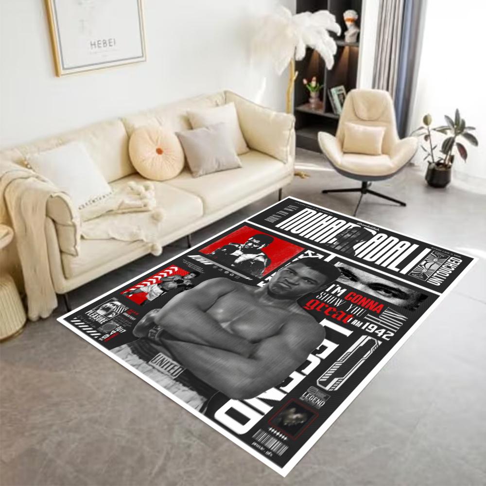 Tyson Mike Tyson Fighter Floor Rug Office Rug Suitable For Dormitory Dining Room Balcony Bedrooms Antislip Rug Anime Office Decor Spiritual Gift