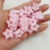 10PCS 21mm Transparent Hollow Out Pentagram Vertical Hole Bead Acrylic Straight Hole  Bead DIY Mobile Phone Chain Accessory