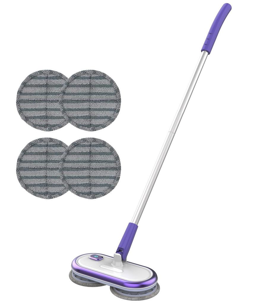 GOBOT Electric Rotating Cordless Electric Mop 4 Mop Wireless Ceiling Cleaning Adjustable Floor Cleaning Wet Hardwood Flooring Mop, Mop, Cleaner, Pads,
