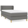 3126694 vidaXL Divan Bed with Mattress Dark Grey 90x200 Cm Fabric